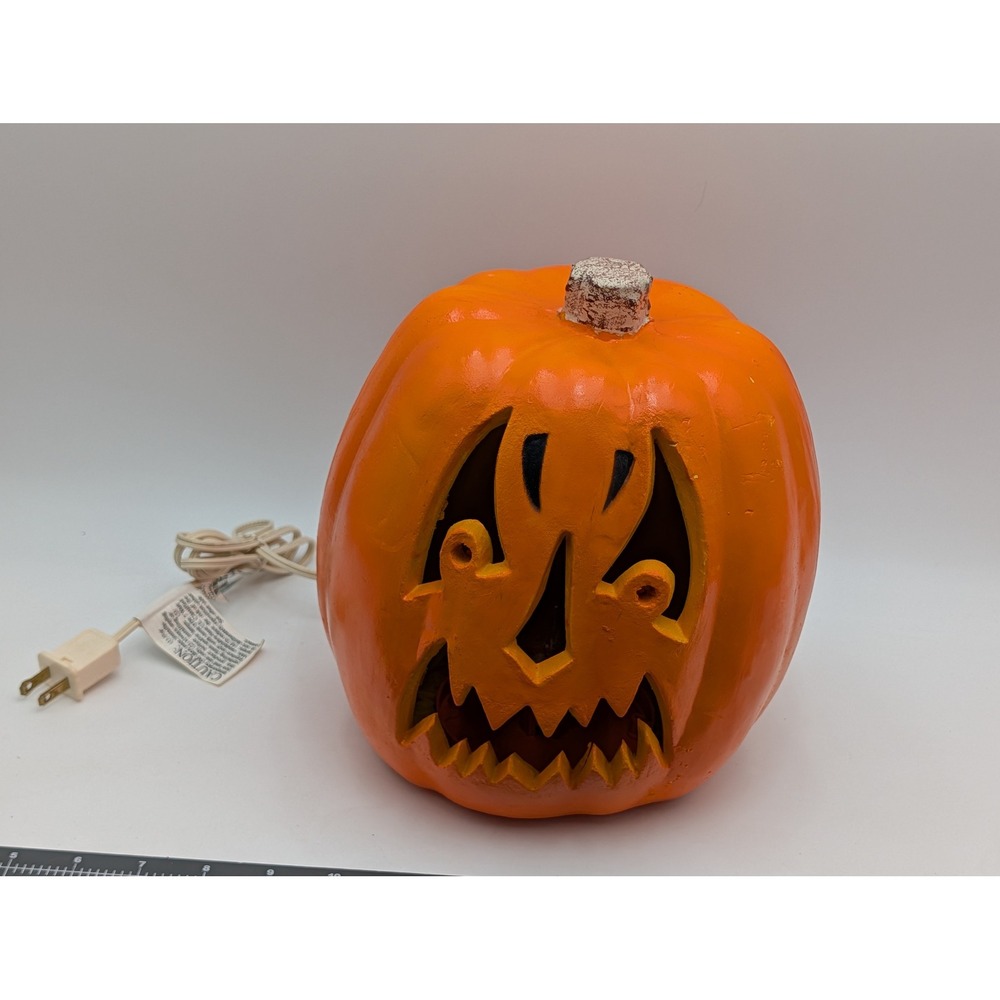Paper Magic Group Jack O Lantern Orange‎ Vintage 1998 Light Up Pumpkin Decor a